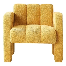 Bloomfield Accent Chair - 31" Wide Boucle Upholstered - Yellow 