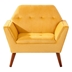 Treetop 32" Tufted Accent Chair - Yellow Polyester - Birch Legs