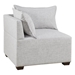 Petalea " 34" Corner Chair - Ivory Fabric - Dark Espresso Finish Frame" - CAB3355