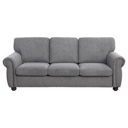 Pristil 84" Sofa - Dark Grey Chenille Fabric - Solid Wood Frame 