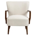 Terra Verde Accent Chair - Beige Linen - Brown Finish Legs