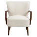 Terra Verde Accent Chair - Beige Linen - Brown Finish Legs - CAB3366