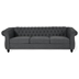 Vylor 84" Sofa - 3 Seater - Charcoal Rattan and Metal