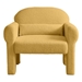 Haven Modern Boucle Accent Chair with Lumbar Pillow - Antique Yellow Fabric - CAB3373