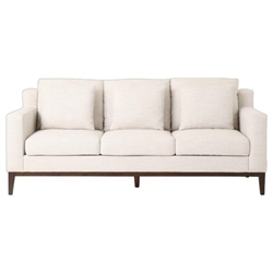 Barrington 80" Sofa with Wooden Legs - Beige Polyester 