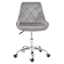 Zimmer Dining Chair - Modern Velvet with Chrome Legs - Grey