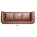 Eldridge 84" Chesterfield Three Seater Sofa - Brown Polyurethane Fabric - Birch Legs - CAB3401