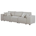 Snowcrest 104 Sofa in Beige Linen - 2 Accent Pillows