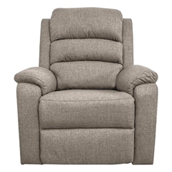 Morvyn Modern Light Brown Color Burlap Fabric Recliner Motion Recliner Chair 1-Piece Couch Manual Motion Living Room Furniture 