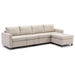 Davenport 112" Sectional Sofa with 1 Ottoman - Cream Linen Fabric - Rubberwood Frame - CAB3411