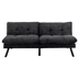 Eastonview 71" Convertible Sofa Bed - Black Chenille - Metal Legs