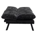 Eastonview 71" Convertible Sofa Bed - Black Chenille - Metal Legs - CAB3413