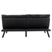 Eastonview 71" Convertible Sofa Bed - Black Chenille - Metal Legs - CAB3413