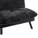 Eastonview 71" Convertible Sofa Bed - Black Chenille - Metal Legs - CAB3413