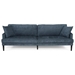 Flint 96" 3 Seater Sofa - Charcoal Fabric - Rubberwood Frame - CAB3415