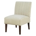 Crestview Accent Chair - Beige Upholstery - Wooden Legs