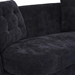 Soranda 64" Loveseat - Black Polyester Fabric - Golden Metal Legs - CAB3422