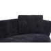 Soranda 64" Loveseat - Black Polyester Fabric - Golden Metal Legs - CAB3422