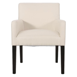 Kvarnis Arm Chair - Beige Fabric - Rubberwood Legs 