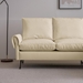 Kaidyne 81" L-Shaped Sofa - Modern Faux Leather with Reversible Chaise Lounge - Beige - CAB3439