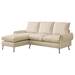 Kaidyne 81" L-Shaped Sofa - Modern Faux Leather with Reversible Chaise Lounge - Beige - CAB3439