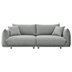 Coveville 88" Modern Couch for Living Room Sofa - Grey Fabric - Solid Wood Frame and Stable Metal Legs