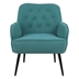 Heston Accent Chair - Green Linen - Black Finish Legs