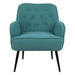 Heston Accent Chair - Green Linen - Black Finish Legs - CAB3452