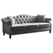 Cavonia 79" Chesterfield Sofa - Grey Velvet - Solid Wood Frame - CAB3458