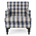 Kalida Tufted Club Chair - Blue Fabric