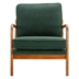 Hortensia Accent Chair - Emerald Boucle - Teak Color Rubber Wood Legs