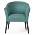 Pulsezza Accent Chair - Teal Upholstery - Black-Finished Legs