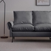 Kaidyne 81" L-Shaped Sofa - Modern Faux Leather with Reversible Chaise Lounge - Dark Grey - CAB3512