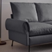 Kaidyne 81" L-Shaped Sofa - Modern Faux Leather with Reversible Chaise Lounge - Dark Grey - CAB3512