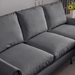 Kaidyne 81" L-Shaped Sofa - Modern Faux Leather with Reversible Chaise Lounge - Dark Grey - CAB3512