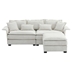 Sawbridge 95" Sectional Sofa with Bentwood Armrests - 4 Seat Reversible - Beige Tech Cloth