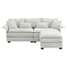 Sawbridge 95" Sectional Sofa with Bentwood Armrests - 4 Seat Reversible - Beige Tech Cloth - CAB3520