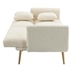 Casa Vita 65" Loveseat - White Teddy Velvet Fabric - Rose Golden Metal Feet