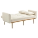 Casa Vita 65" Loveseat - White Teddy Velvet Fabric - Rose Golden Metal Feet - CAB3532