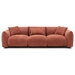 Marston 102 Mid-Century Modern 3-Seater Sofa - Orange Boucle - Solid Wood Frame - CAB3540