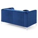 Skyluxe Loveseat - Navy Blue Velvet - Chromed Steel Legs - CAB3546