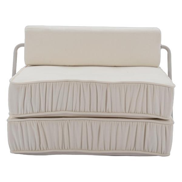 Beyond Folding Sofa Bed - White Chenille - 1 Seat 