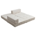 Beyond Folding Sofa Bed - White Chenille - 1 Seat - CAB3561