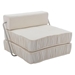 Beyond Folding Sofa Bed - White Chenille - 1 Seat - CAB3561