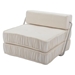 Beyond Folding Sofa Bed - White Chenille - 1 Seat - CAB3561