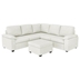 Ivybrook 84" Sectional Sofa Set - 6 Seat Reversible with Ottoman - Beige Velvet