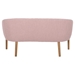 Kalimdor Loveseat - Blush Fabric - Brown Rubberwood Legs - CAB3569