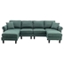 Asterlux 108 Accent Sofa - Emerald Polyester Fabric - Solid Wood Frame