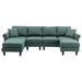 Asterlux 108 Accent Sofa - Emerald Polyester Fabric - Solid Wood Frame - CAB3572