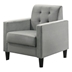 Neroli 27.5" Light Gray Velvet Accent Armchair with Tufting - Light Gray Velvet